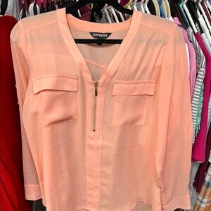 Express Women's Light Coral Blouse